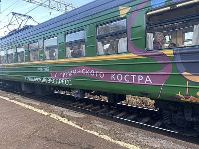 Ретропоезд ЭР2К по маршруту Уфа - Айгир
